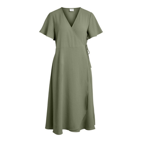 Vila - Robe longue vert foncé Cara - Nouveautés robes femme
