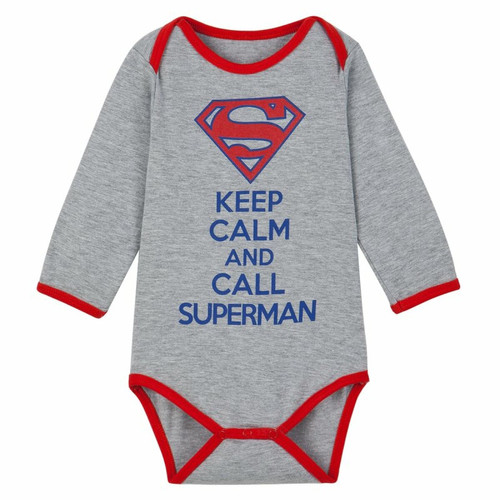 Superman - Body à manches longues bébé garçon imprimé Superman - Gris - Superman