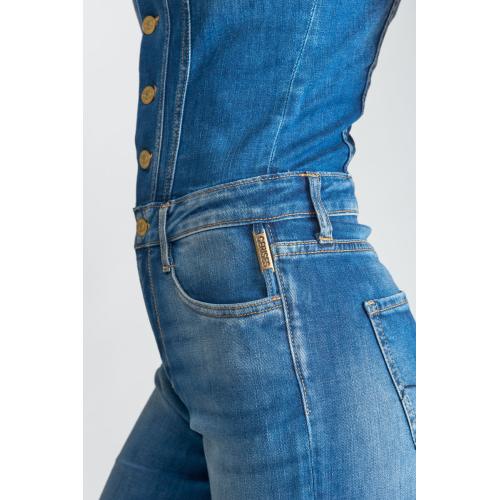 Le Temps des Cerises - Combinaison droit en jeans VIENNE - Nouveautés salopettes femme